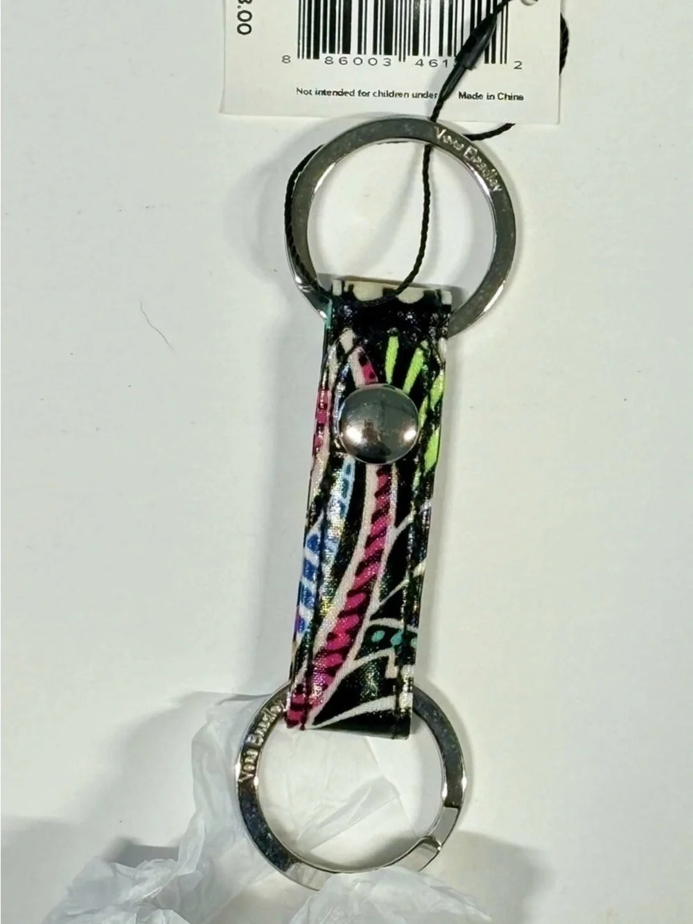 Vera Bradley Twice As Nice Key Chain Bandanna Swirl- New w/ Tag in Package